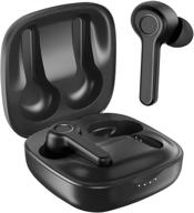 🎧 upgraded wireless earbuds with bluetooth v5.2, usb-c quick charge, ipx8 waterproof, and 40 hours playing time logo