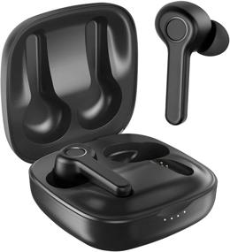 img 4 attached to 🎧 Upgraded Wireless Earbuds with Bluetooth V5.2, USB-C Quick Charge, IPX8 Waterproof, and 40 Hours Playing Time