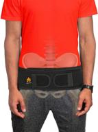 🔶 sparthos sacroiliac si hip belt - ultimate relief from si joint, sciatica, pelvis, and lower back pain - unisex support brace for sacral nerve, hip local tilt-up - black regular size логотип