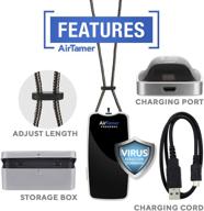 🌬️ airtamer a310: rechargeable & portable negative ion air purifier with proven performance - black (includes metal travel case) logo