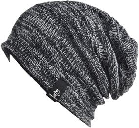 img 4 attached to 🧢 Винтажный серый слоучи вязаный детский аксессуар, шапки и кепки