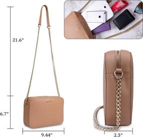 img 1 attached to Elegant Leather Crossbody Purse Women Women's Handbags & Wallets