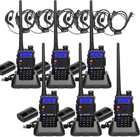 img 4 attached to 📻 Retevis RT-5R Dual Band Two Way Radios: Long Range, High Power 128CH 2 Way Radio with Flashlight - 6 Pack