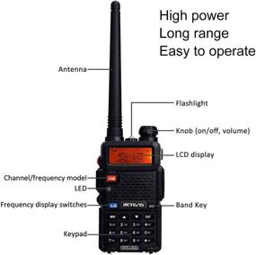 img 3 attached to 📻 Retevis RT-5R Dual Band Two Way Radios: Long Range, High Power 128CH 2 Way Radio with Flashlight - 6 Pack