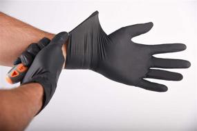 img 3 attached to 🧤 Framar Powder Free Nitrile Gloves - 12 Inch Black Disposable Gloves Latex Free, Non Latex Gloves, Hair Dye Gloves, Tattoo Gloves, Mechanics Gloves, Small Nitrile Gloves, Small Disposable Gloves