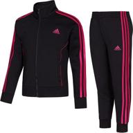 👧 adidas girls tricot jacket & jogger active clothing set - perfect comfort for active young girls logo