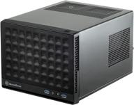 silverstone technology compact mini-itx pc case with black mesh front panel (sst-sg13b-usa) logo