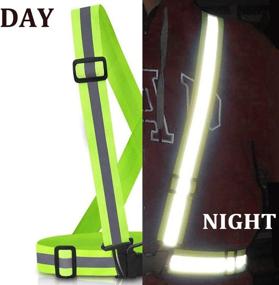 img 3 attached to 🌟 High Visibility Reflective Vest, 2 Pack Safety Gear for Night Running, Cycling, Walking - Fits Over Motorcycle Jacket, Ideal Safety Gear for Men, Women - QNOUS