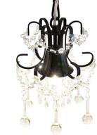 💎 exquisite surpars house mini style crystal chandelier: elegant pendant lamp in sleek black logo