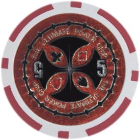 img 4 attached to 💫 Brybelly Ultimate Poker Chip Holo Inlay - Premium Heavyweight 14-Gram Clay Composite - Pack of 50