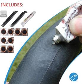 img 2 attached to Walkoson 2PCS 26 inch Bike Tube, 26x1.75/26x1.90/26x1.95/26x2/26x2.10/26x2.125 Butyl Rubber Bicycle Tube + Tire Tie Rods & Patches – Easy Installation