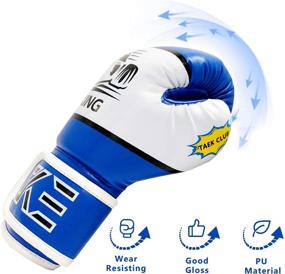 img 2 attached to 🥊 CKE Kids Boxing Gloves: Training Gloves for Youth Punching Bag Kickboxing Muay Thai - Boys Girls Junior Toddlers Age 5-12 Years