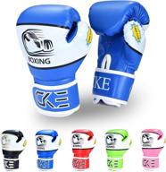 🥊 cke kids boxing gloves: training gloves for youth punching bag kickboxing muay thai - boys girls junior toddlers age 5-12 years logo