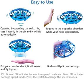 img 2 attached to 🚁 SENCLE Hand Operated Drones Flying Toys: Mini Helicopter Drone for Kids & Adults - Easy Indoor UFO Flying Ball Toy for Boys & Girls (Ages 4-12)