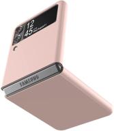 stylish and durable cresee samsung galaxy z flip 3 5g case - pink logo