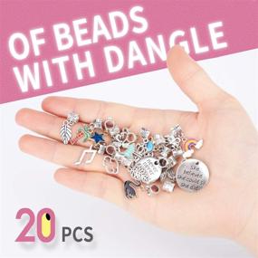 img 1 attached to 📿 Supplies for DIY Jewelry Making - Silver Charm Bracelet Kit with 85 Pcs - Crafts Gifts Set for Girls Teens Age 5-15 - Juguetes Para Niñas