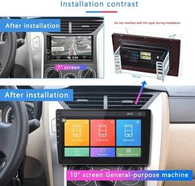 img 3 attached to 🚗 10.1 Inch Android Double Din Car Stereo with Navigation Touch Screen, Bluetooth FM Radio Receiver, WiFi Mirror Link, Steering Wheel Control, Rear View Camera, and Dual USB Ports