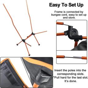 img 1 attached to 🪑 Sutekus Ultralight Backpacking Camping Chair: High Back, Headrest, and Carry Bag - Perfect for Camping, Hiking, and Outdoor Adventures in Vibrant Orange!