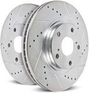 enhanced performance front evolution drilled & slotted rotor pair - power stop ar8640xpr logo