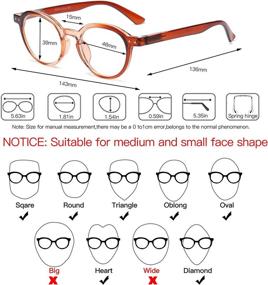 img 2 attached to 👓 Bevi Ladies Stylish Reading Glasses: Round Reader with Spring Hinges - Great Value Glasses for Fashionable Women - 2975 (1.50)