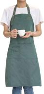 🎨 mornite waterproof green art aprons for painting pottery ceramics, ideal for men and women in kitchen cooking logo