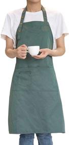 img 4 attached to 🎨 MORNITE Waterproof Green Art Aprons for Painting Pottery Ceramics, Ideal for Men and Women in Kitchen Cooking