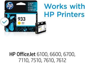 img 3 attached to 🖨️ HP 933 Желтый картридж для чернил, совместим с HP OfficeJet 6100, 6600, 6700, 7110, 7510, 7600 Серия, CN060AN