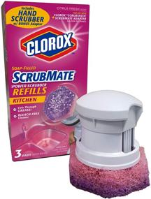 img 4 attached to 🧽 Clorox ScrubMate Kitchen Handheld Scrubber with 3 Refill Pads