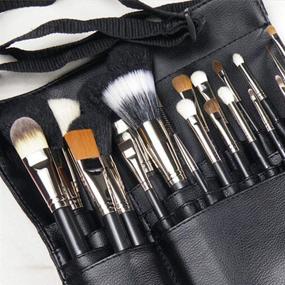 img 3 attached to 💄 22-Pocket Pro Makeup Brush Bag with Artist Belt Strap - Ideal for Cosmetics