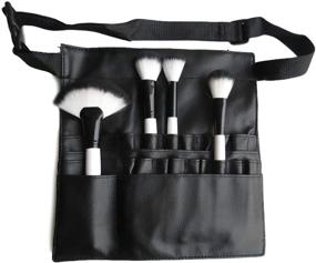 img 1 attached to 💄 22-Pocket Pro Makeup Brush Bag with Artist Belt Strap - Ideal for Cosmetics