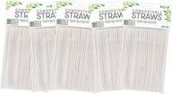 🌱 environmentally friendly evriholder compostable straws 100 pack - plant-based pla material, pack of 5 - unwrapped packaging logo