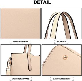 img 2 attached to Miss Lulu Reversible Leather Shoulder Women's Handbags & Wallets in Hobo Bags