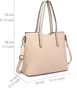 img 1 attached to Miss Lulu Reversible Leather Shoulder Women's Handbags & Wallets in Hobo Bags