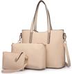 miss lulu reversible leather shoulder women's handbags & wallets in hobo bags logo