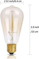 💡 kiven vintage edison bulb tungsten wire: dimmable 110v antique light bulb (60w), 230 lumens, 2200k warm temperature logo