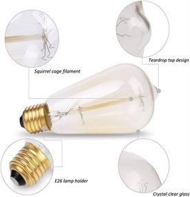 img 3 attached to 💡 Kiven Vintage Edison Bulb Tungsten Wire: Dimmable 110V Antique Light Bulb (60W), 230 Lumens, 2200K Warm Temperature