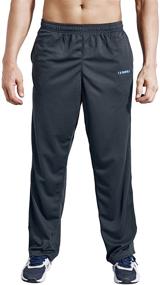 img 2 attached to 🏃 LUWELL PRO Men's Pocketed Sweatpants - Ideal Open Bottom Athletic Pants for Jogging, Workout, Gym, Running, Training