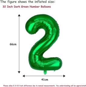 img 2 attached to Dark Green Foil 32-Inch Giant Number Balloons - Huge and Eye-Catching Birthday Party Decorations (Dark Green2)