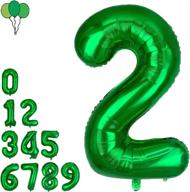 dark green foil 32-inch giant number balloons - huge and eye-catching birthday party decorations (dark green2) логотип