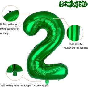 img 3 attached to Dark Green Foil 32-Inch Giant Number Balloons - Huge and Eye-Catching Birthday Party Decorations (Dark Green2)