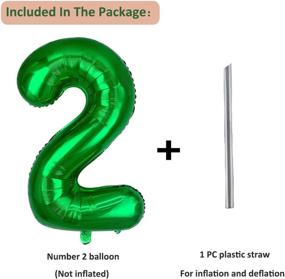 img 1 attached to Dark Green Foil 32-Inch Giant Number Balloons - Huge and Eye-Catching Birthday Party Decorations (Dark Green2)