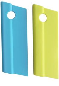 img 4 attached to 2 Pack Honla Silicone Blade Squeegees with Hanging Hole - 🚿 Compact Cleaners for Kitchen Countertops, Bathroom Shower Mirrors, Car Windows - Blue/Green