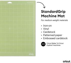 img 3 attached to 🔪 Cricut Explore Air 2/Cricut Maker Adhesive Cutting Mat Variety Pack (1 StrongGrip, 1 LightGrip, 1 StandardGrip) - 12"x12" - Set of 3