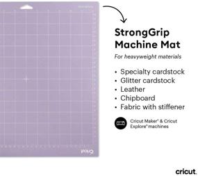 img 1 attached to 🔪 Cricut Explore Air 2/Cricut Maker Adhesive Cutting Mat Variety Pack (1 StrongGrip, 1 LightGrip, 1 StandardGrip) - 12"x12" - Set of 3