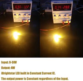 img 1 attached to 🔆 Повышенная производительность: iBrightstar супер яркие низкопотребляющие лампы с светодиодами 1157 2057 2357 7528 BAY15D с проектором - замена светодиодными лампами на указатель поворота и стоп-сигналы - янтарный желтый.