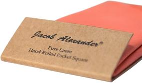 img 3 attached to Jacob Alexander Handrolled Pocket Square Men's Accessories for Handkerchiefs