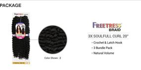 img 2 attached to Freetress Crochet Braid SOULFULL Black