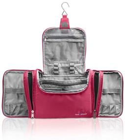 img 4 attached to 👜 TRAVANDO XXL Toiletry Bag for Women "MAXI" - Ultimate Travel Companion with Hanging Hook, Large Wash Bag, Multiple Pockets - Travel Set for Cosmetics, Makeup, and Toiletries - Super-Size Toiletry Organizer for Suitcase Luggage