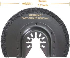 img 2 attached to 🔧 HEMUNC 3pcs Oscillating Tool Blades - Grout Removal for Tile Mortar Concrete Masonry 1/8, Dewalt Milwukee Rockwell Bosch Dremel Ryobi Ridgid Multitool Compatible