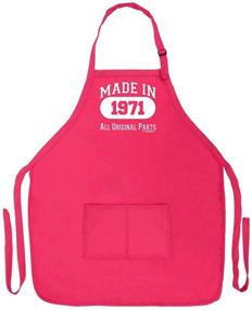 img 2 attached to 🎉 ThisWear 50th Birthday Gift 1971 Original Parts Two Pocket Apron